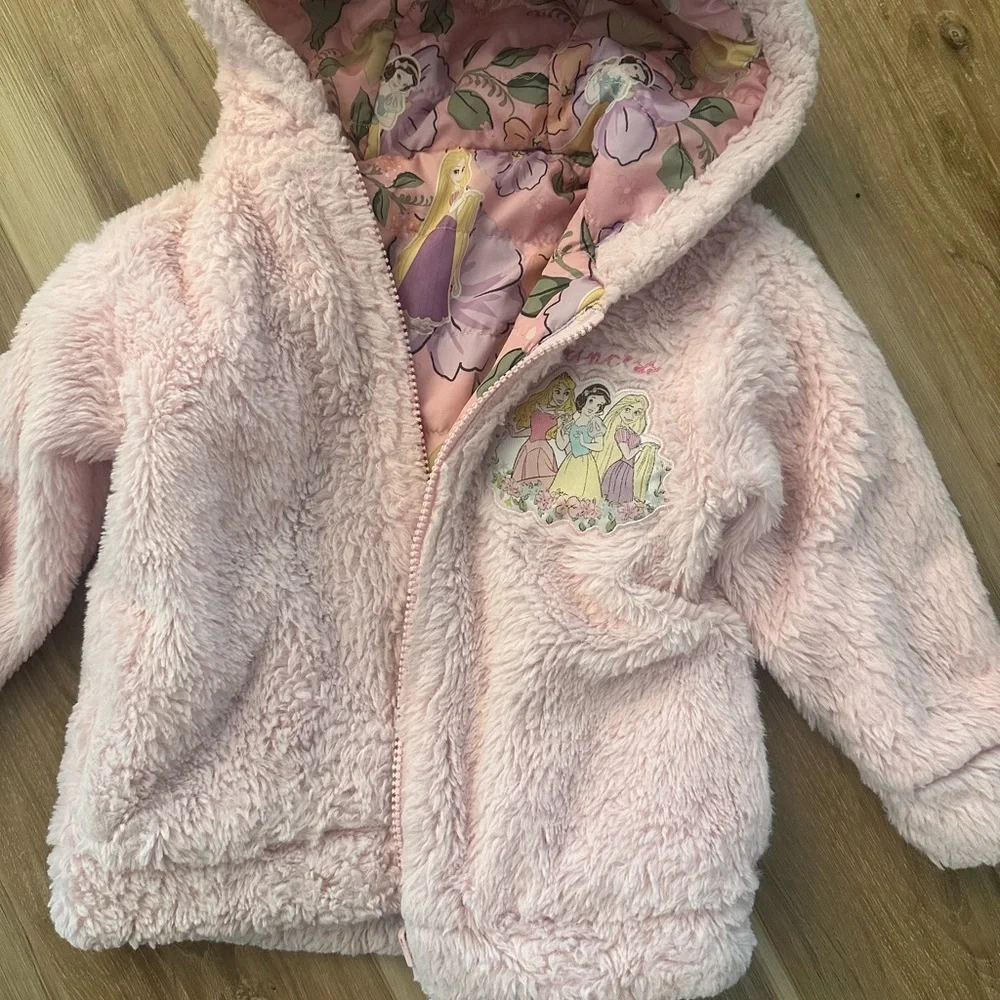 Disney Princess Hooded Jacket Reversible - Picture 4 of 7
